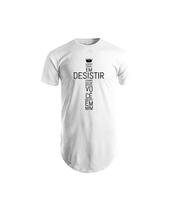 Camisetas Masculina Longline Swag Oversize Camisas Estampada Básica Algodão Blusas Cruz Gospel Evangélica Cristão