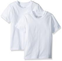 Camisetas masculinas Calvin Klein, pacote com 2 camisetas, gola redonda, algodão branco