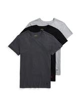 Camisetas masculinas POLO RALPH LAUREN Slim Fit Wicking Crew, pacote com 3 Camisetas masculinas POLO RALPH LAUREN Slim Fit Wicking Crew, pacote com 3
