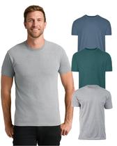 Camisetas masculinas True Classic Cotton Blend, gola redonda, pacote de 3 L Camisetas masculinas True Classic Cotton Blend, gola redonda, pacote de 3 L