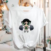 Camisetas Meninas Super Poderosas Manga Curta Blusão