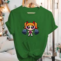 Camisetas Meninas Super Poderosas Manga Curta Blusão