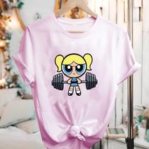 Camisetas Meninas Super Poderosas Manga Curta Blusão