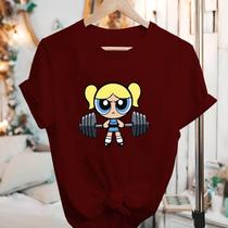 Camisetas Meninas Super Poderosas Manga Curta Blusão