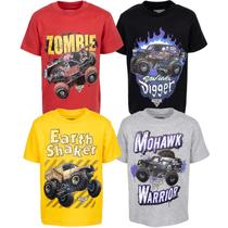 Camisetas Monster Jam Earth Shaker Zombie Grave Digger Boys 7-8