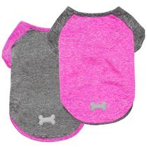 Camisetas para cães KYEESE Quick Dry Soft Stretchy Reflective, pacote com 2