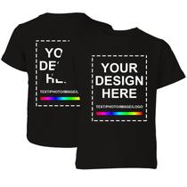 Camisetas personalizadas Ljunbin para homens personalizadas em preto Camisetas personalizadas Ljunbin para homens personalizadas em preto