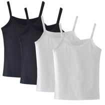 Camisetas regatas Anktry Soft Camisolas, pacote com 4, 4, meninas de 2 a 8 anos Camisetas regatas Anktry Soft Camisolas, pacote com 4, 4, meninas de 2 a 8 anos