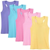 Camisetas regatas Cooraby Girls Dance Racerback sem mangas 2T-16Y