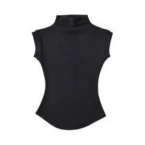 Camisetas Sem Mangas De Gola Alta Slim Fit Para Mulheres, Moda Casual Sexy De Verão