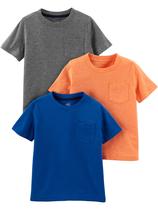 Camisetas Simple Joys by Carter's Baby Boys, pacote com 3, tamanho 7 Camisetas Simple Joys by Carter's Baby Boys, pacote com 3, tamanho 7