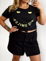Camisetas T-shirt Tamanho Especial Plus Size Feminina Camisetas T-shirt Tamanho Especial Plus Size Feminina