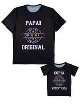 Camisetas Tal Pai Tal Filho Kit 2 Peças Adulto e Infantil Papai Tamanho Especial Plus Size - Calupa