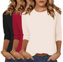 Camisetas Zeagoo Work For Work For Women, gola redonda, Dressy Basics