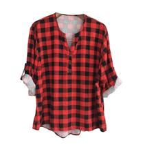 Camisete Feminina Plus Size /Camisa Blusa Social Estampada Xadrez 2543pai