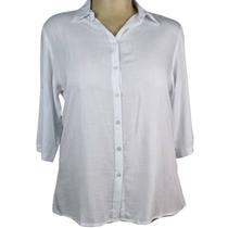 Camisete feminino 3/4 Cores Lisas Branco Viscose 100% Camisete feminino 3/4 Cores Lisas Branco Viscose 100%