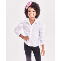 Camisete infantil botão feminino Camisete infantil botão feminino