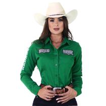 Camisete Rosa Radade Feminina RAM Rodeo Manga Longa Country