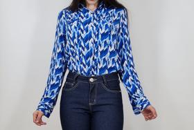 Camisete Tecido Azul 100% VISCOSE Feminina Blufera Jeans 20301