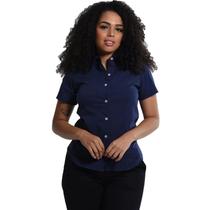 Camisete Tricoline Manga Curta Azul Noite