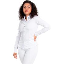 Camisete Tricoline Manga Longa Branco