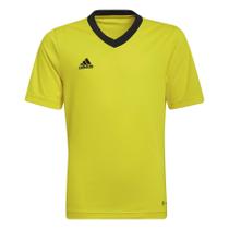 Camisola adidas Kids' Entrada 22 Team amarelo/preta para meninos Camisola adidas Kids' Entrada 22 Team amarelo/preta para meninos