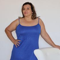 Camisola adulto alcinha em ribana azul royal - style