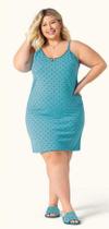 Camisola alça azul turquesa Plus size