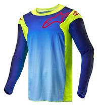 Camisola Alpinestars Racer Hoen - Amarelo/Azul/Azul Marinho - Tamanho P