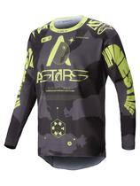 Camisola Alpinestars Racer Hollow Dark Camo/Amarelo Fluo - Tamanho LG