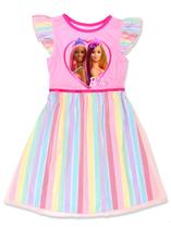 Camisola Barbie Girl's Rainbow Dress Up Fantasy Dress Up (4, rosa)