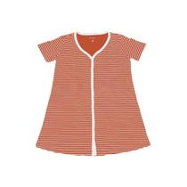 Camisola botões basic+, em malha poliester com viscose, referencia k226 na cor listra canela p Camisola botões basic+, em malha poliester com viscose, referencia k226 na cor listra canela p