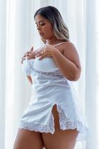 Camisola Cetim Luxuosa Reveillon Nupcias Noiva Lua de mel Plus Size