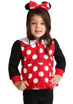 Camisola com capuz Disney Minnie Mouse, fantasia para menina