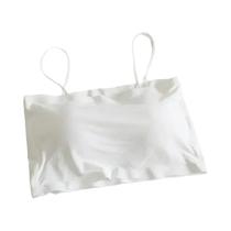 Camisola Confortável Para Meninas Sem Aro De Aço, Top Simples Com Alças Cruzadas Nas Costas, Sutiã Camisola Confortável Para Meninas Sem Aro De Aço, Top Simples Com Alças Cruzadas Nas Costas, Sutiã