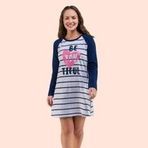 Camisola Curta Algodão Bela Notte 1201080 Listrada