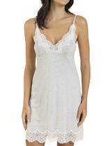 Camisola Curta Inspirate 160870 Feminina Renda e Viscose T. P/GG Camisola Curta Inspirate 160870 Feminina Renda e Viscose T. P/GG