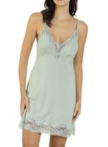 Camisola Curta Inspirate 160900 Feminina Renda e Viscose T. P/GG Camisola Curta Inspirate 160900 Feminina Renda e Viscose T. P/GG