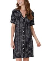 Camisola Curta Malwee 1000133259 Feminina Estampada Com Botões Viscose T. P/XGG