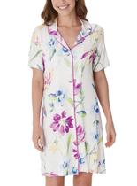 Camisola Curta Malwee 1000133259 Feminina Estampada Com Botões Viscose T. P/XGG Camisola Curta Malwee 1000133259 Feminina Estampada Com Botões Viscose T. P/XGG