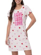 Camisola Curta Mensageira da Paz 032148C Feminina Estampa Love Algodão T. M/GG