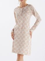 Camisola Curta Pzama 050280 Feminina Peitilho Com Botões Algodão T. M/EG