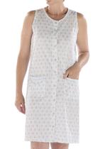 Camisola Curta Pzama 050295 Feminina Com Botões e Bolsos Algodão T. M/EG