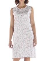 Camisola Curta Pzama 050299 Feminina Peitilho Com Botões Estampada Algodão T. M/EG Camisola Curta Pzama 050299 Feminina Peitilho Com Botões Estampada Algodão T. M/EG