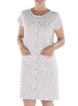 Camisola Curta Pzama 050305 Feminina Com Botões e Bolsos Algodão T. M/EG Camisola Curta Pzama 050305 Feminina Com Botões e Bolsos Algodão T. M/EG