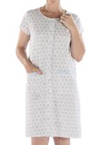 Camisola Curta Pzama 050305 Feminina Com Botões e Bolsos Algodão T. M/EG Camisola Curta Pzama 050305 Feminina Com Botões e Bolsos Algodão T. M/EG