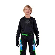 Camisola de Motocross Fox Racing Youth Blackout - Preta - Tamanho L Camisola de Motocross Fox Racing Youth Blackout - Preta - Tamanho L