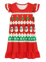 Camisola de Natal para meninas WonderBabe para crianças 3-4T vermelha Camisola de Natal para meninas WonderBabe para crianças 3-4T vermelha