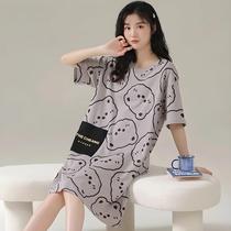 Camisola De Verão Para Mulheres plus Size, Estilo Fofo, Em Seda Gelada, Manga Curta, Decote Redondo,