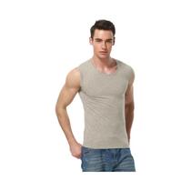 Camisola do algodão puro para homens, Undershirt do halterofilismo, Colete Outerwear do movimento